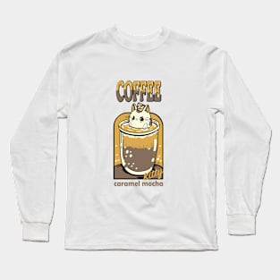 COFFEE CAT CARAMEL MOCHA Long Sleeve T-Shirt